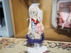 ボネとおしゃれワンピース　ビスクドール（ヒビあり） 画像3