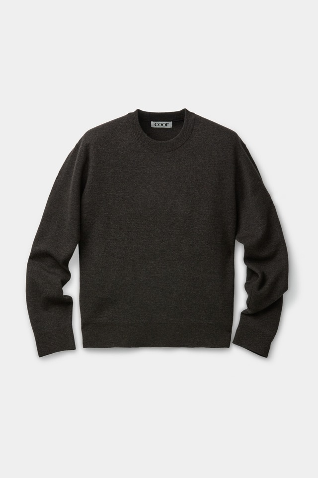 [COOR] Merino Wool Crew Neck Sweater (Melange Brown) 正規品 韓国ブランド 韓国通販 韓国代行 韓国ファッション クール クーア クアー 日本 店舗