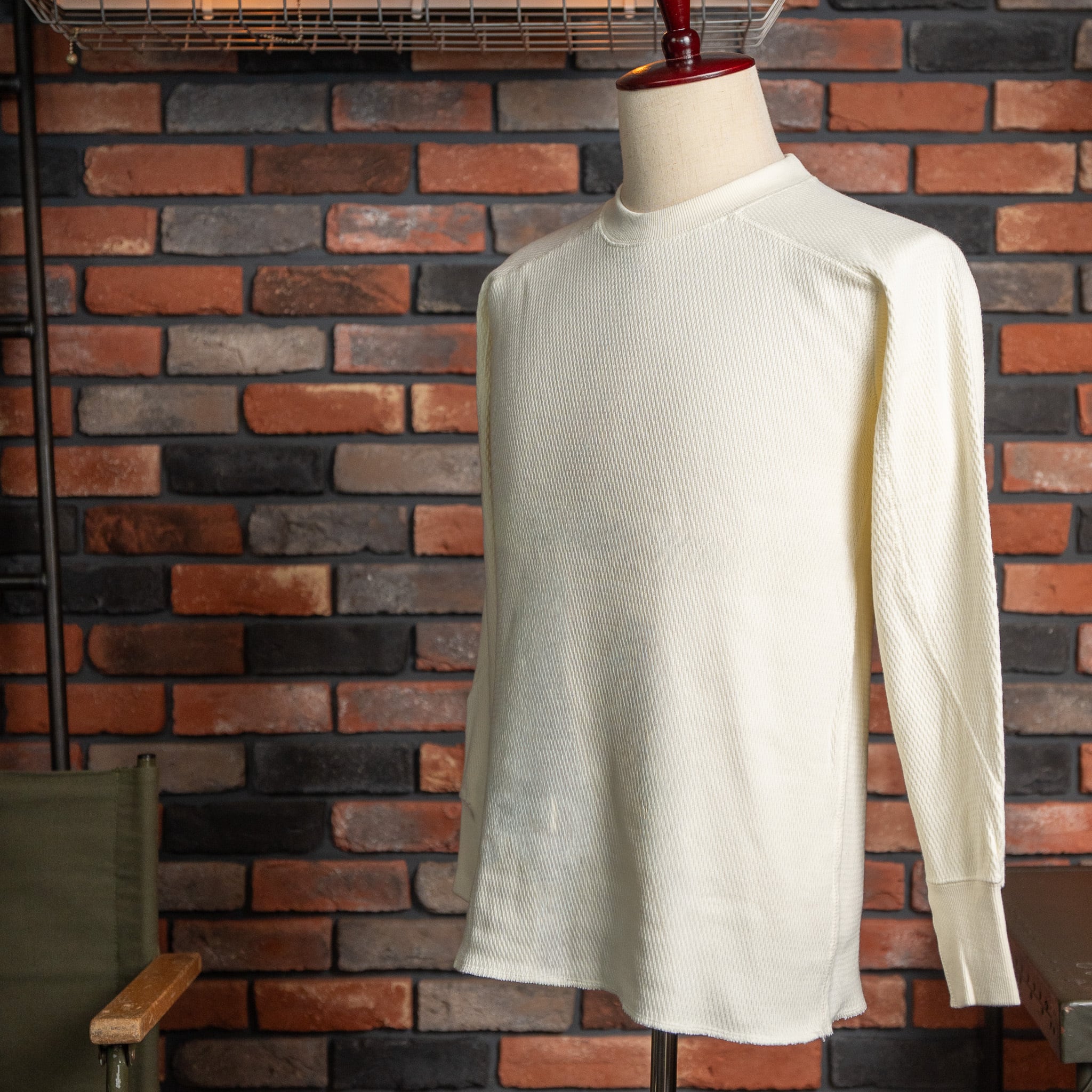 【F.E.S-STANDARD ISSUE】 Heavy Thermal Crew Neck Shirt "WHITE" FAR EAST SIGNAL 新品 ヘビーサーマル ワッフル クルーネック サーマルシャツ