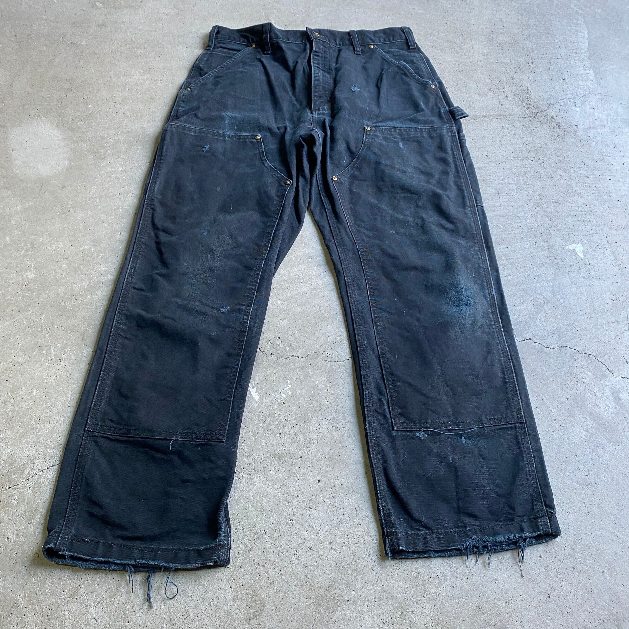 【美品USA製】Carhartt 海外限定 ダブルニー ペインターパンツ w33 Carhartt カーハート USA製 UFCW ダブルニー ダック地ワークパンツ