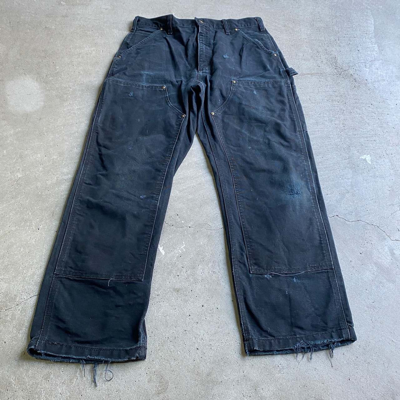 Carhartt カーハート USA製 UFCW ダブルニー ダック地ワークパンツ 