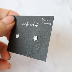 キラキラの星こつぶシルバーピアス