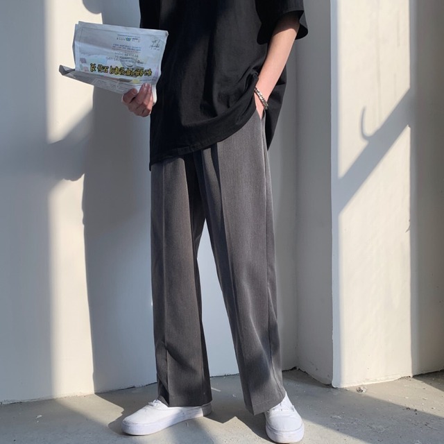 韓国風　ルーズストレートパンツ　A2094
