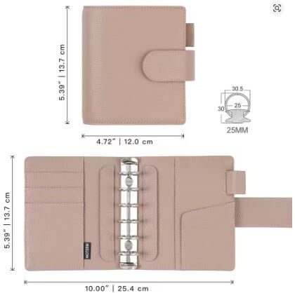 Moterm】 高級本革 Elite Pocket A7 リングスプランナーカバー ペブル