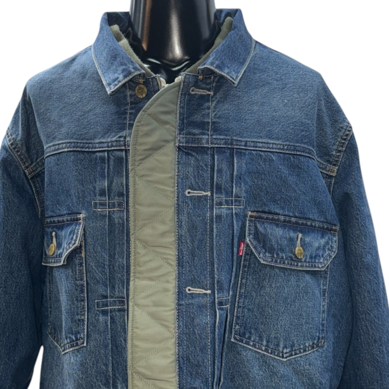 【sacai / Levi's】サカイ リーバイス デニム × ナイロンツイル MA-1 ジャケット リバーシブル