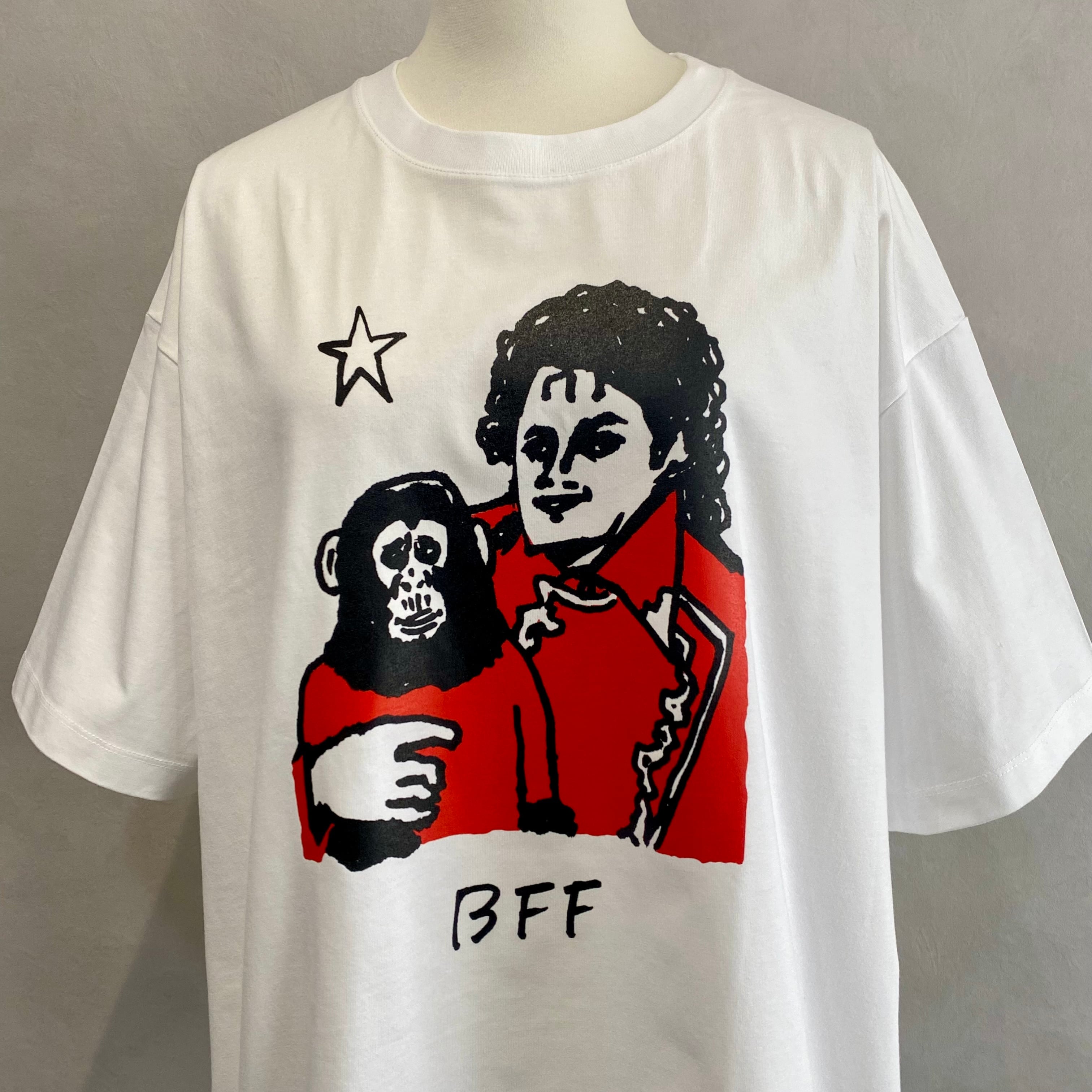 BFF」ボックスシルエットTシャツ/ホワイト【Yuki Horimoto