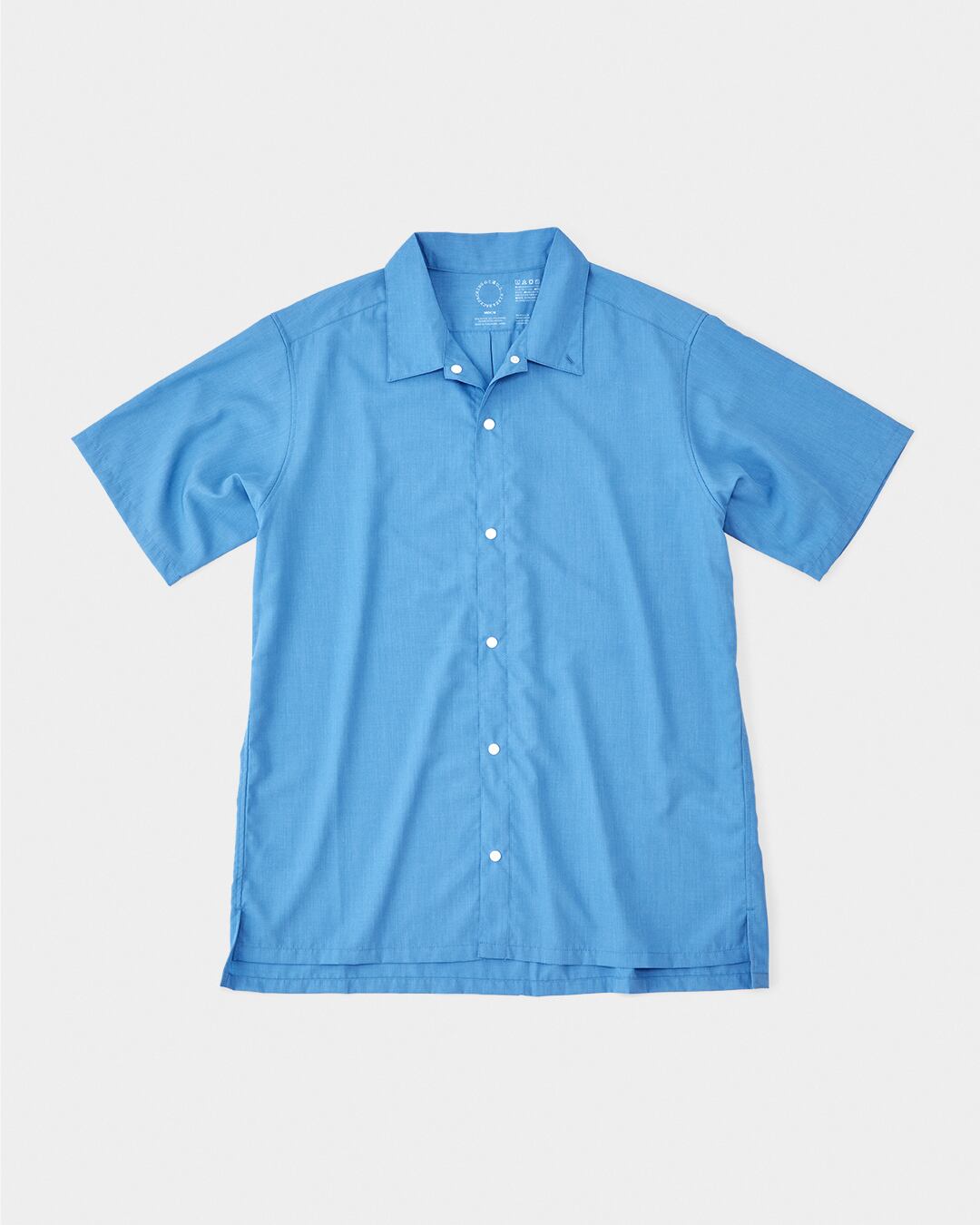 山と道 / Bamboo Short Sleeve Shirt - Men #Alaskan Blue