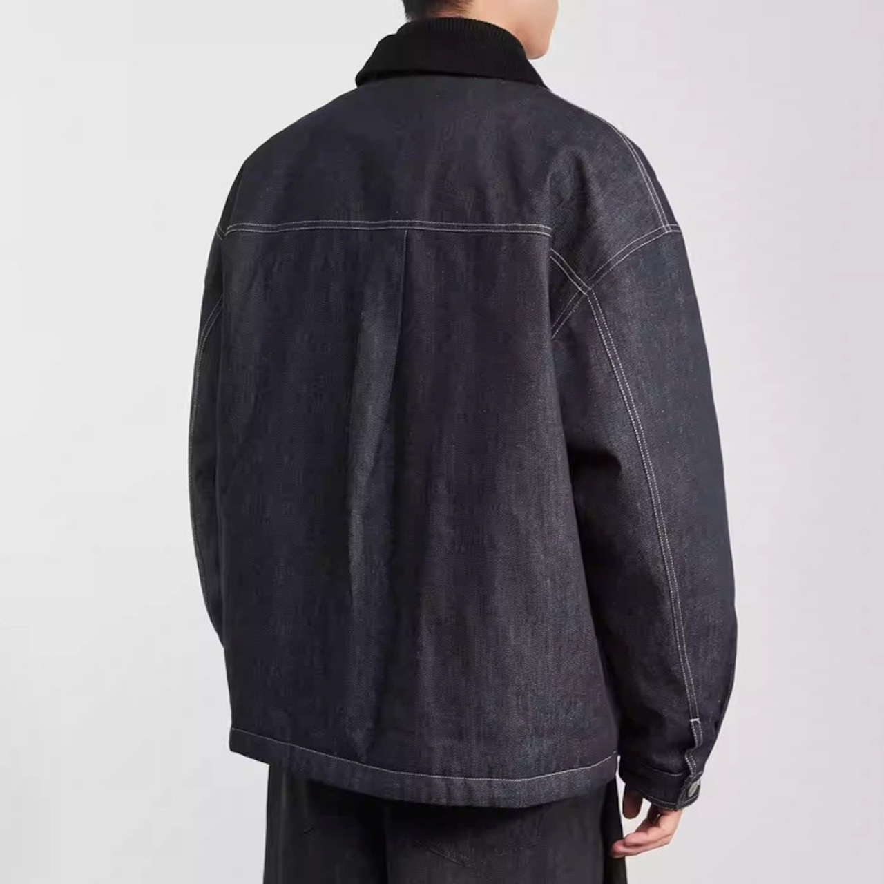 shirt collar patch pocket coverall work jacket ◇H0952