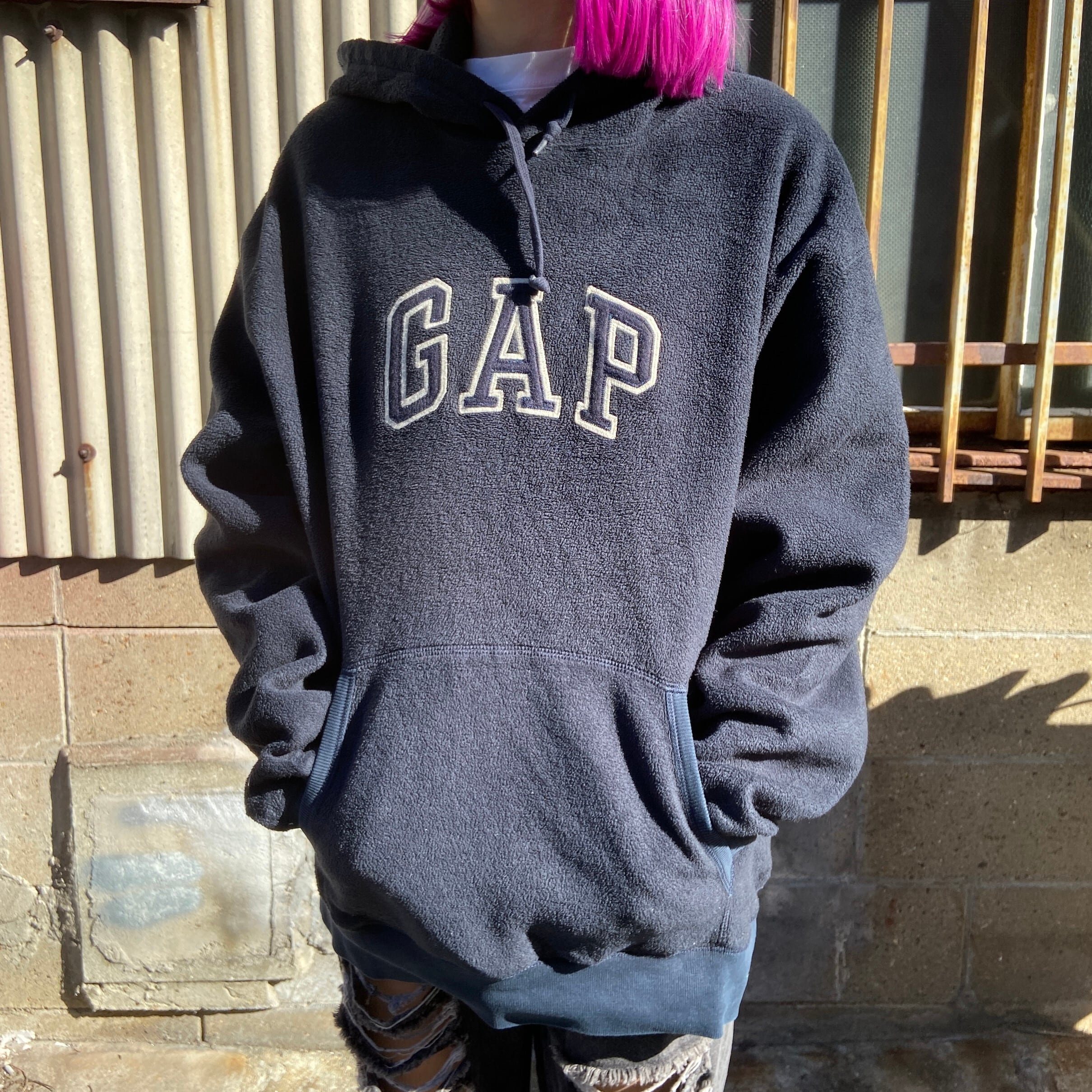 ヴィンテージ OLD GAP ロゴ フリースパーカー キッズXXLサイズ