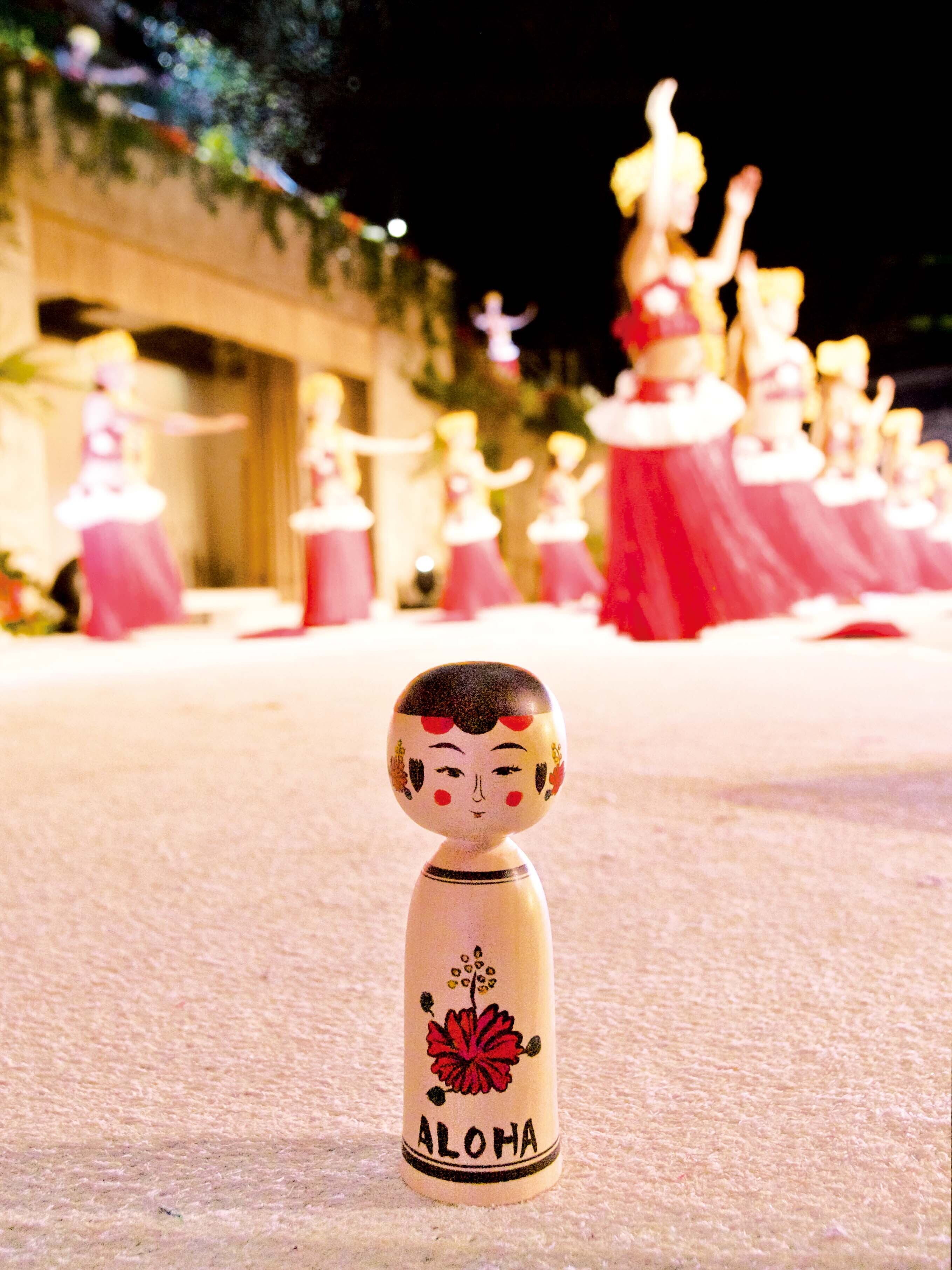 復刻フラこけし（弥治郎系 / 佐藤美喜子工人）中