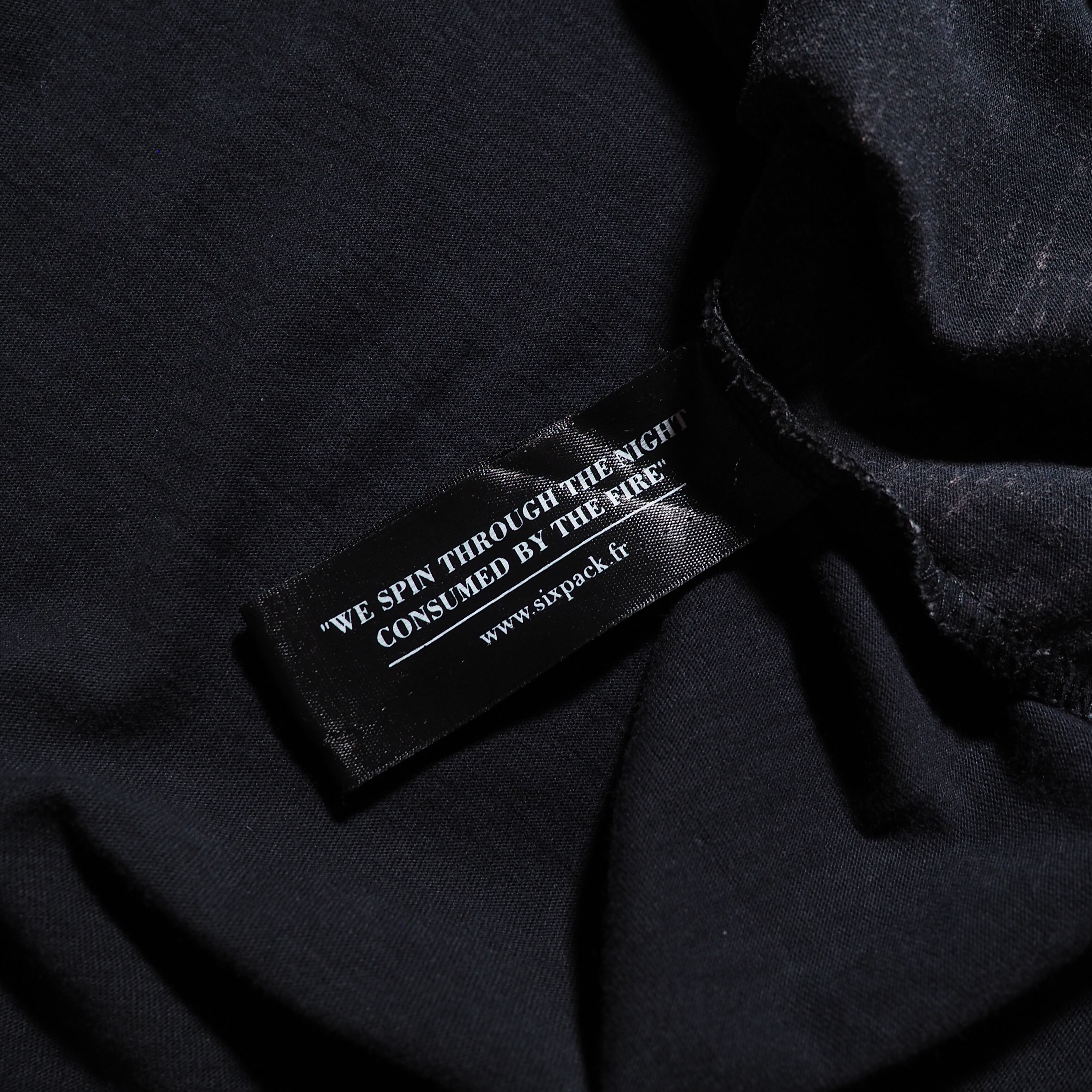 ” SIXPACK FRANCE ” Hand printed Black SS Tee