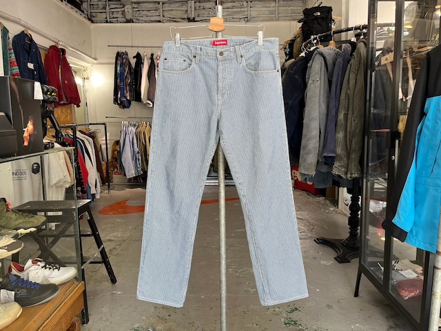 Supreme WASHED REGULAR JEANS HICKORY STRIPE 34 68986