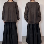 レイヤーオーガンジースウェットPO/チャコール