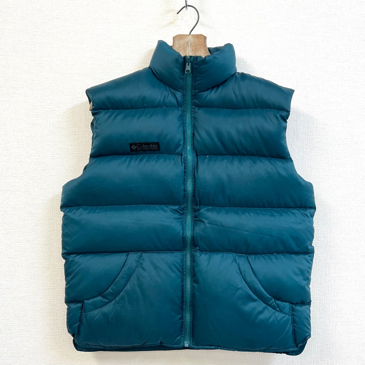 JPN：L ] Columbia DOWN VEST GREEN コロンビア ダウンベスト グリーン 