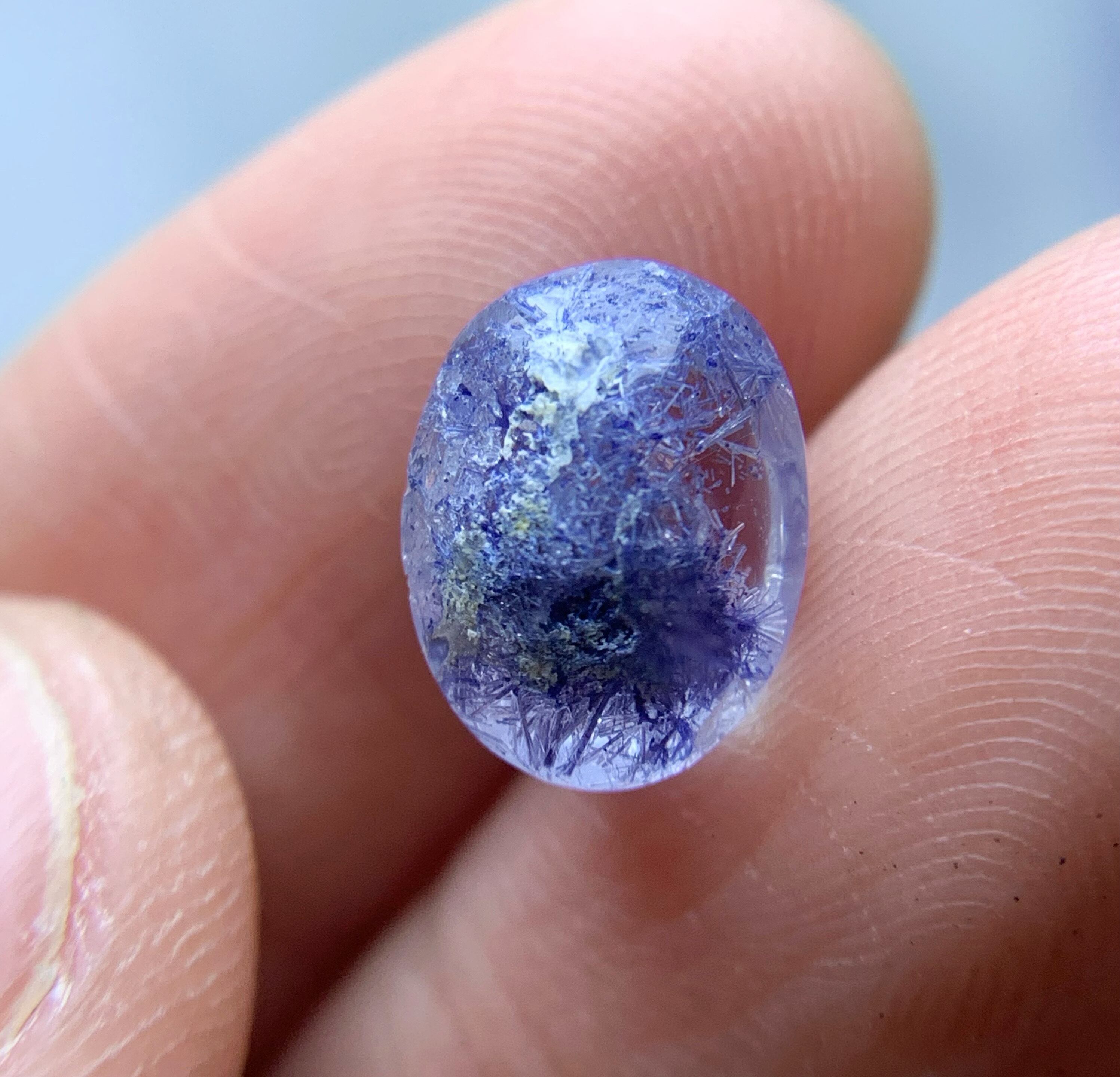 W1675 高品質デュモルチェライトインクォーツ ルース | WIMPERONLY 