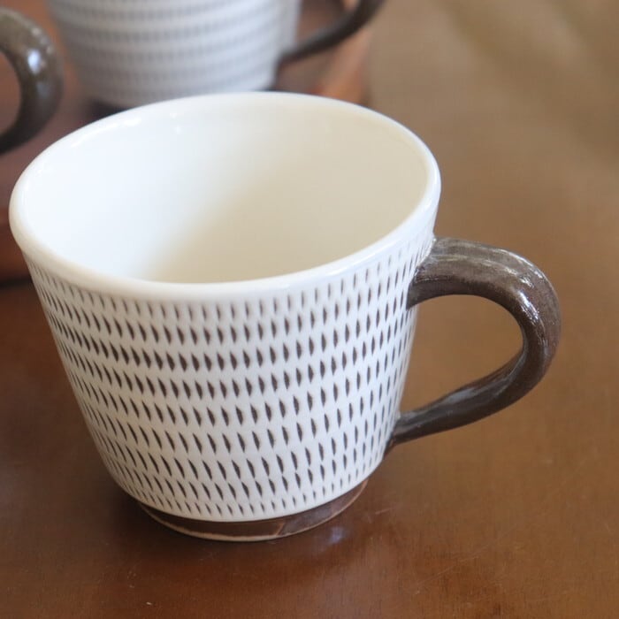 小石原焼 蔵人窯マグカップ 飛び鉋 Koishiwara-yaki] Mug Tobikanna