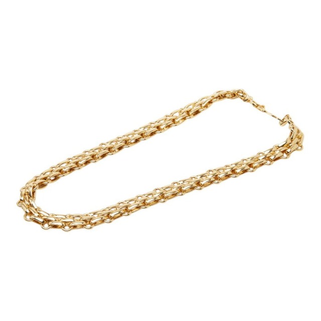 クリスチャンディオール チェーンネックレス ゴールド メッキ レディース Christian Dior 【中古】