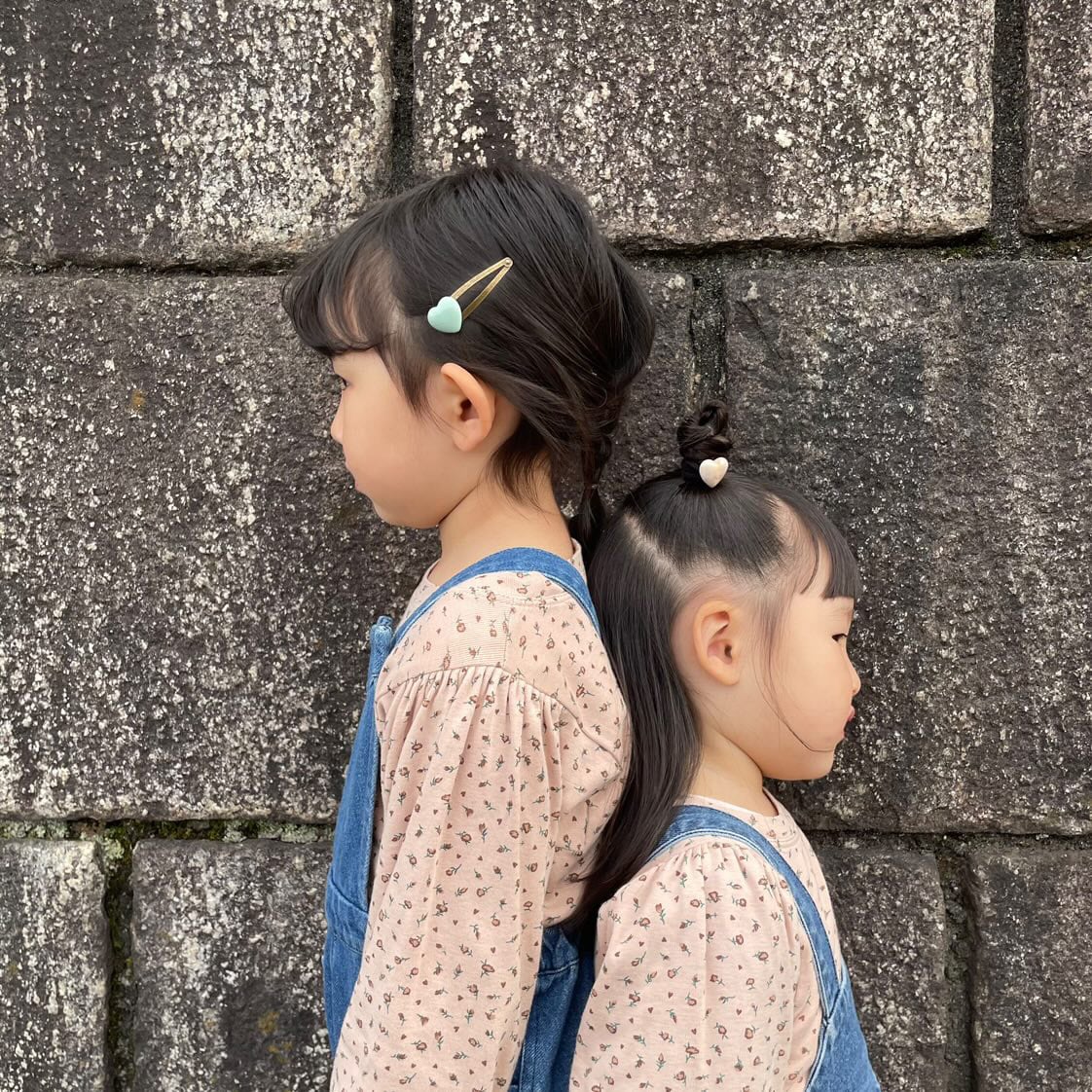 handmade】ハートヘアピン アクセサリー キッズアクセサリー ベビー