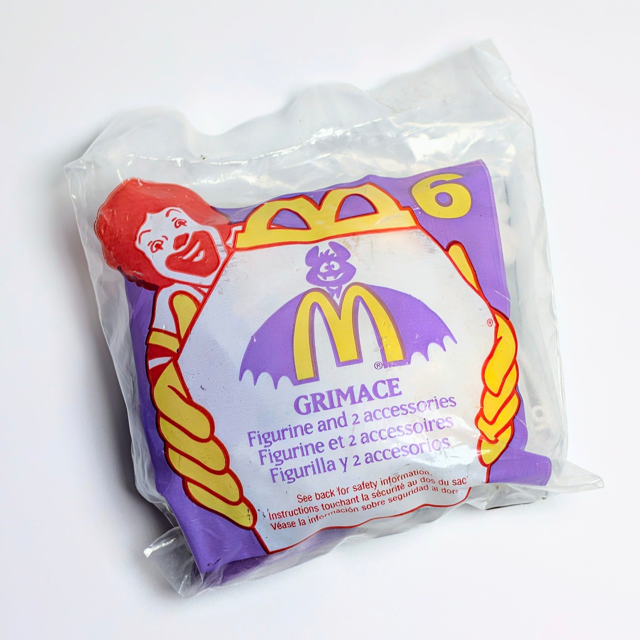 ☆ VINTAGE 1995☆【 McDonald's  ( マクドナルド ) 】1995年海外マクドナルドミールトイ / ハロウィンシリーズ『 What am I going to be for HALLOWEEN? 』Grimace グリマス・スプーキーゴースト / ハッピーミール 〚アメリカン雑貨 アメトイ〛
