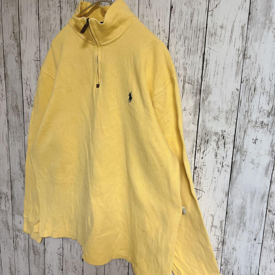 poloラルフローレン ハーフジップ ポニーワンポイント パーカーベージュ