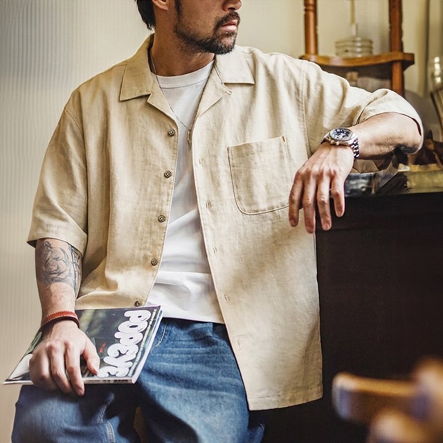 American Retro Dry Open Collar Shirt 00565