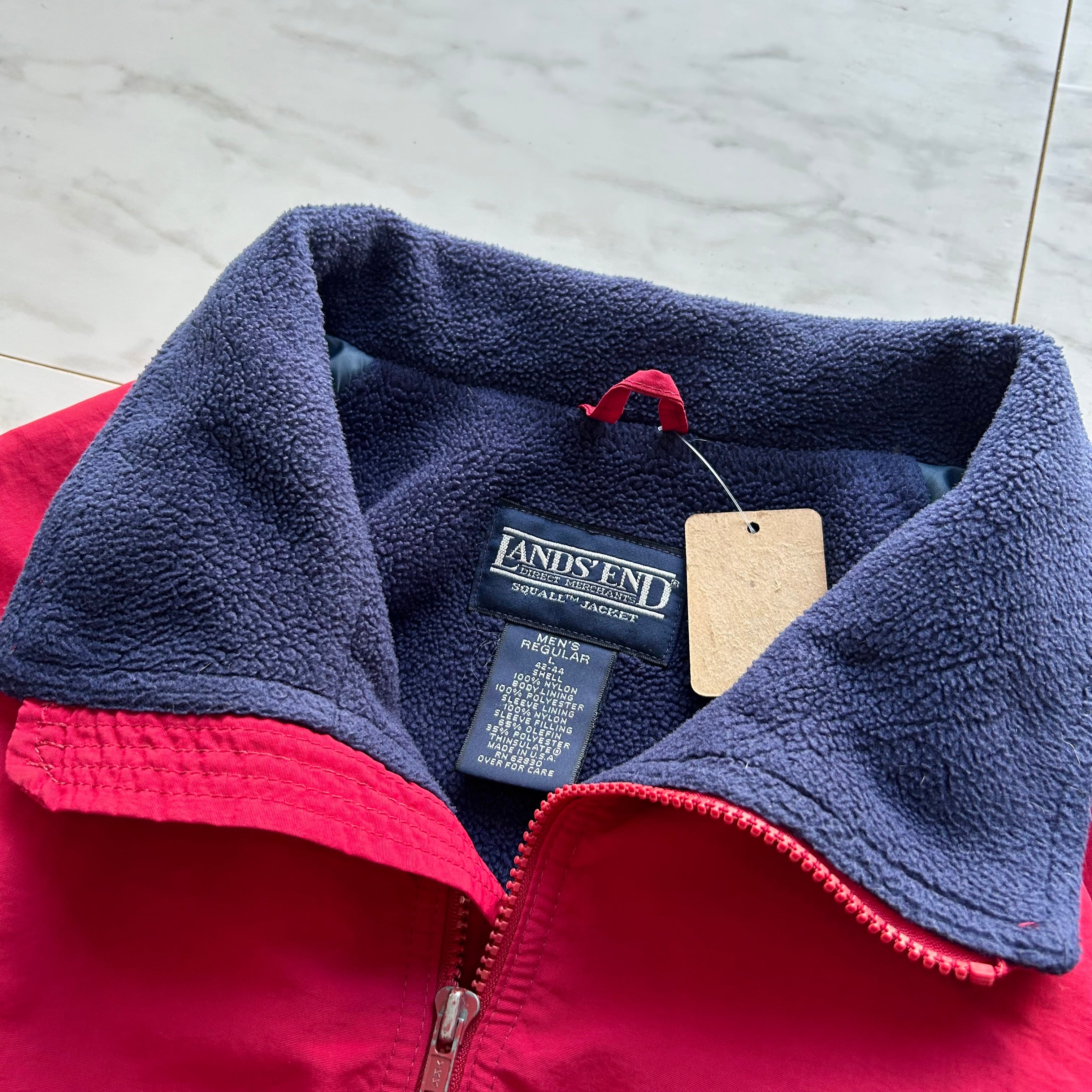 90s USA製 LANDS' END warm up jacket men'sL | 古着butterfly