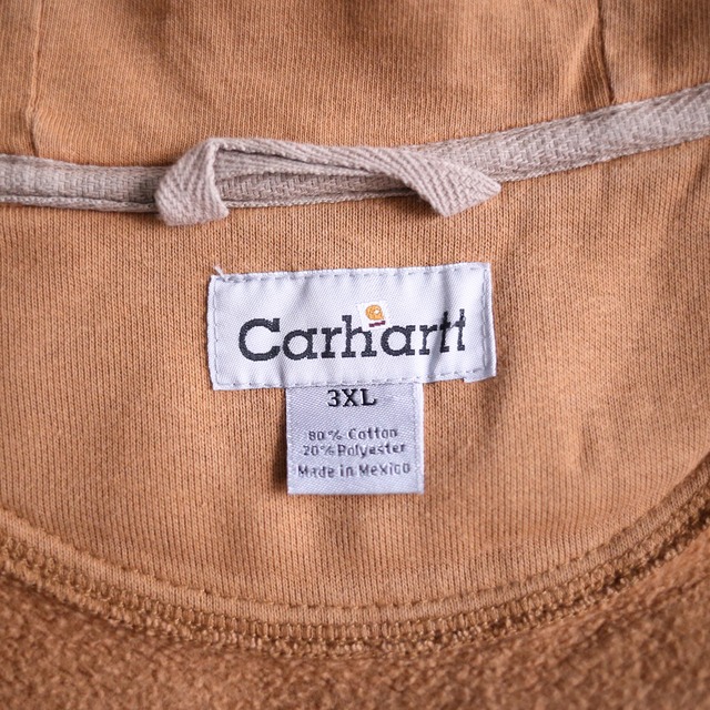 "Csrhartt" good brown XXXL super over size full-zip sweat parka