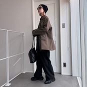 【鹿児島先行販売】ダブルオーバーテーラードJK/モカ