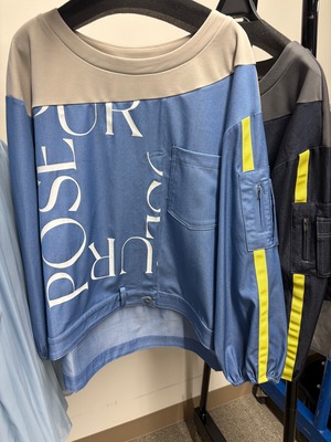 【GALENA】 長袖　デニムコンビブラウス　70052-4159