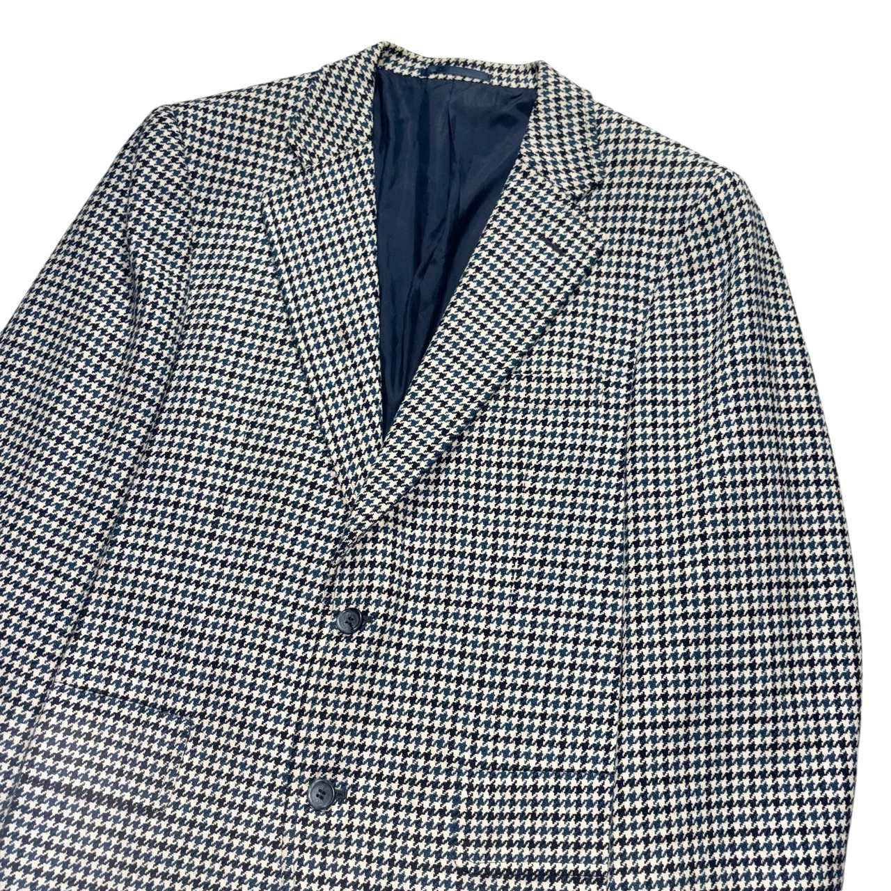 vintage BURBERRYS houndstooth pattern wool tailored jacket