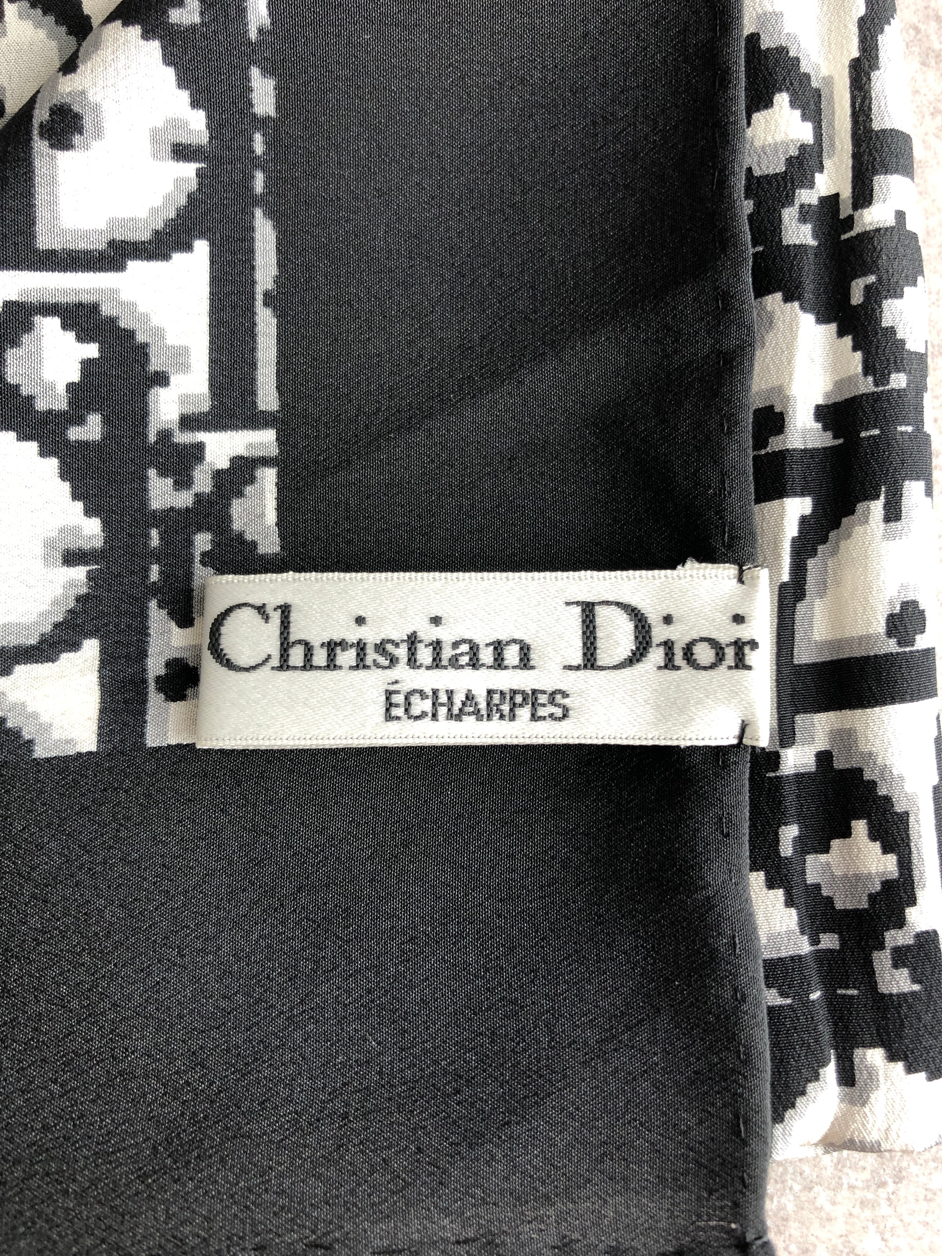クリスチャンディオール スカーフ トロッター シルク 1108-S7365t Dior】【トロッター柄】【J'ADIOR】【イタリア製】ディオール『シルク