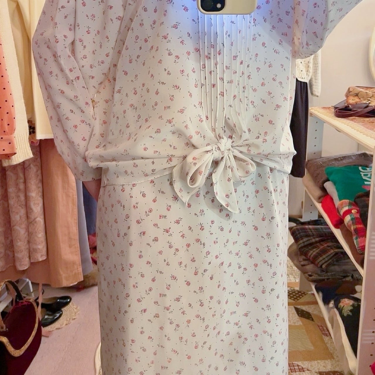 mini rose lace collar separate one-piece