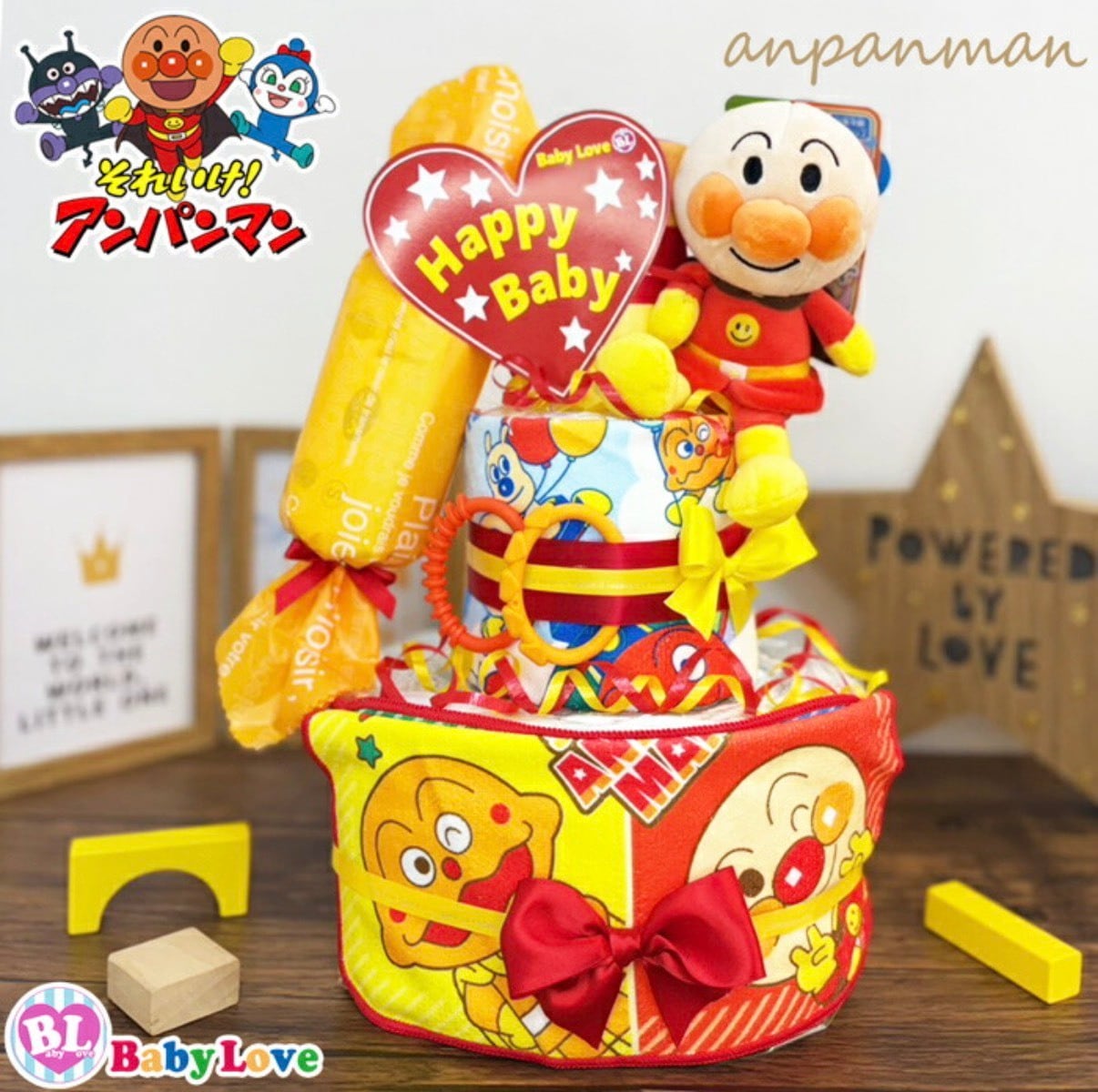 おむつケーキ アンパンマン☆おむつケーキ 3段 送料無料 】 | Baby