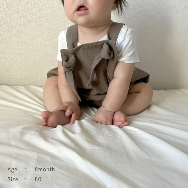 むすびサロペットロンパース