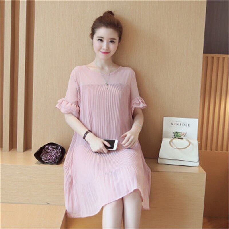 【新作】【送料無料】 夏の女性のシフォン母乳育児ドレス妊娠中の服授乳マタニティ看護ドレス妊娠中の女性の服 サマー 夏物 AL expec353285211071