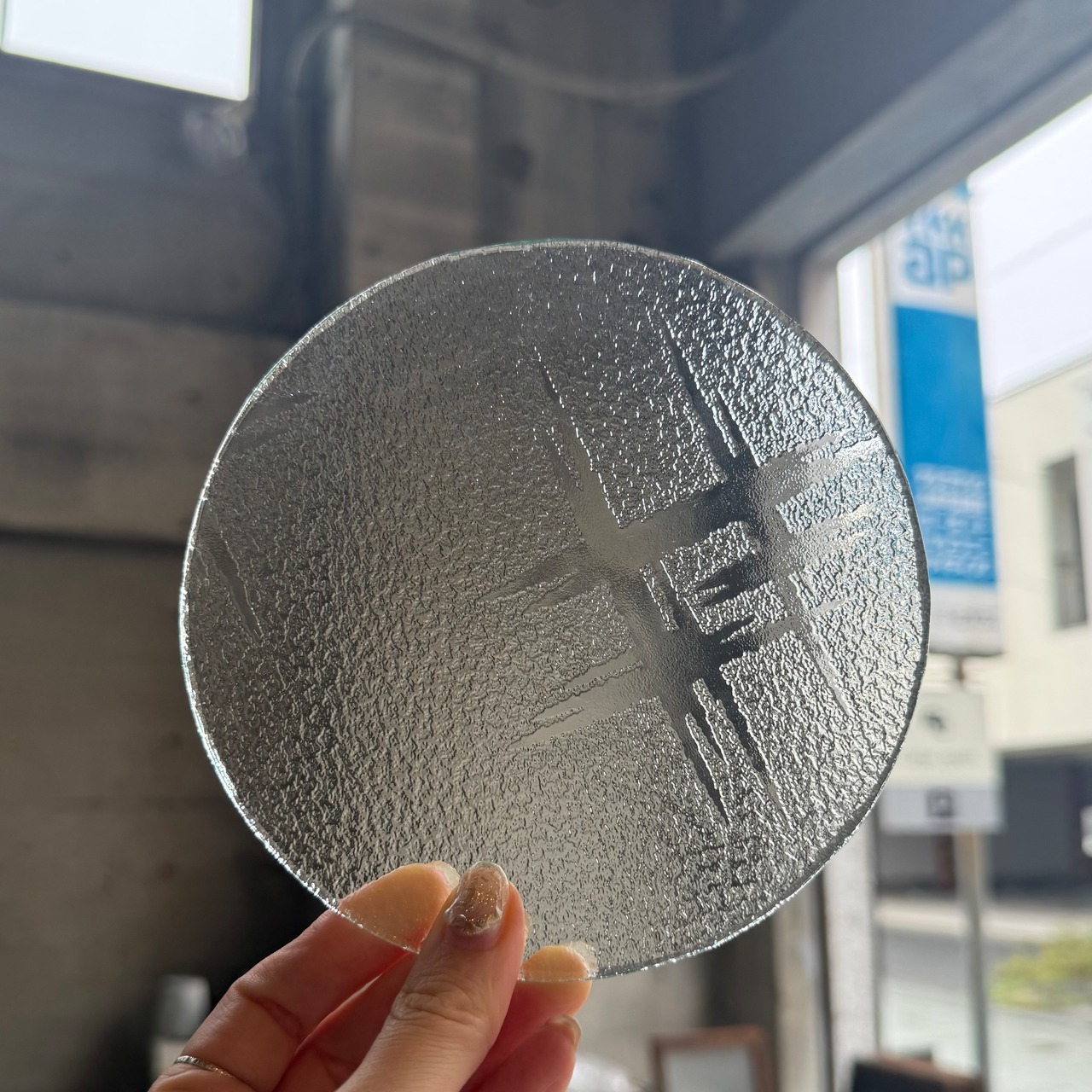【受注生産】レトロガラス丸皿S　いろり