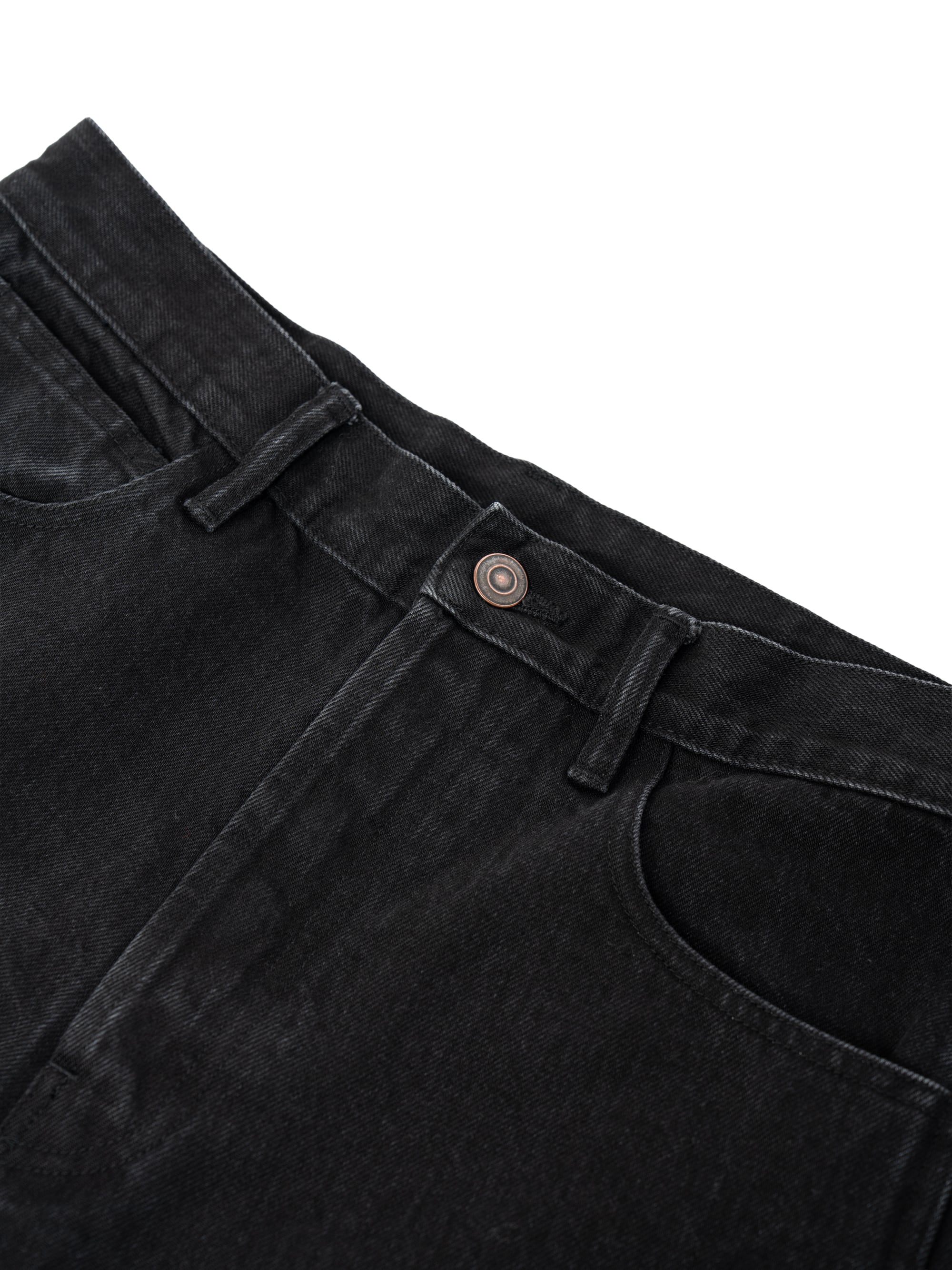 KAJA MEDIUM BAGGY BLACK DENIM PANTS | KAJA