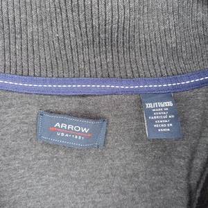 ARROW　ハーフジップ　スウェット　トレーナー　オーバーサイズ　無地　XXL