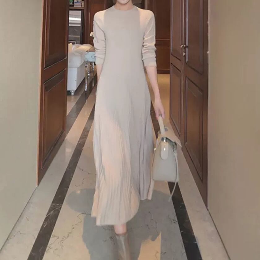 ロングフレアワンピース 全2色 V051 Villanche ロングフレアワンピース 全2色 V051 Villanche