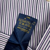 RALPH LAUREN ラルフローレン ストライプ BD 長袖 ドレスシャツ サイズ 16 1/2 - 34/35 /ホワイト×パープル×ネイビー