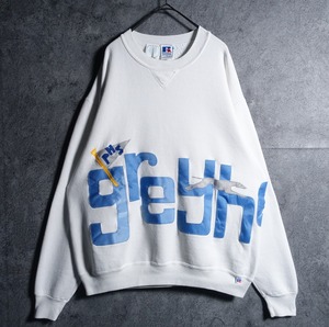 90s “RUSSELL ATHLETIC” White greyhounds team design sweat