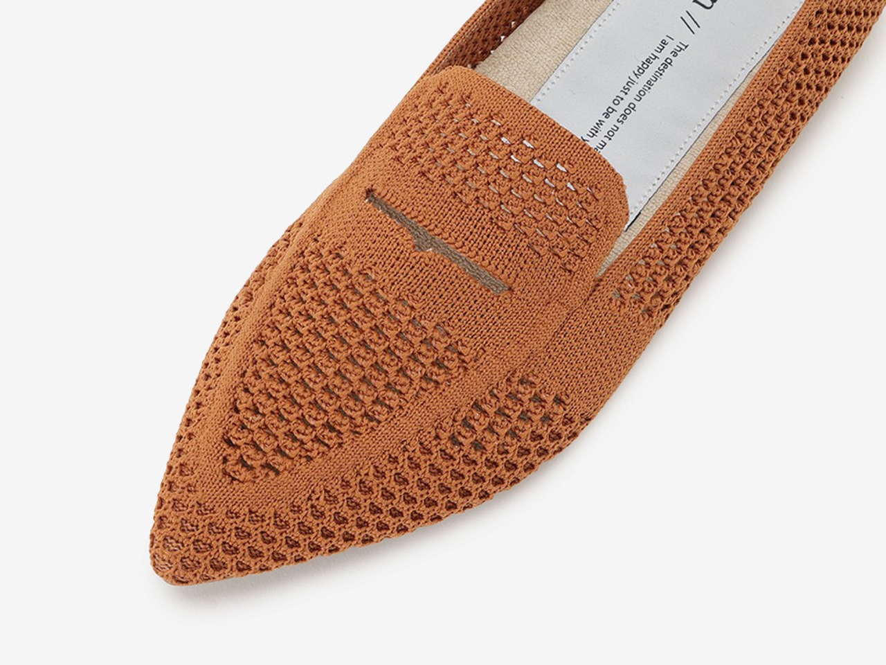 pointed-LOAFERSMESH / LIGHT BROWN