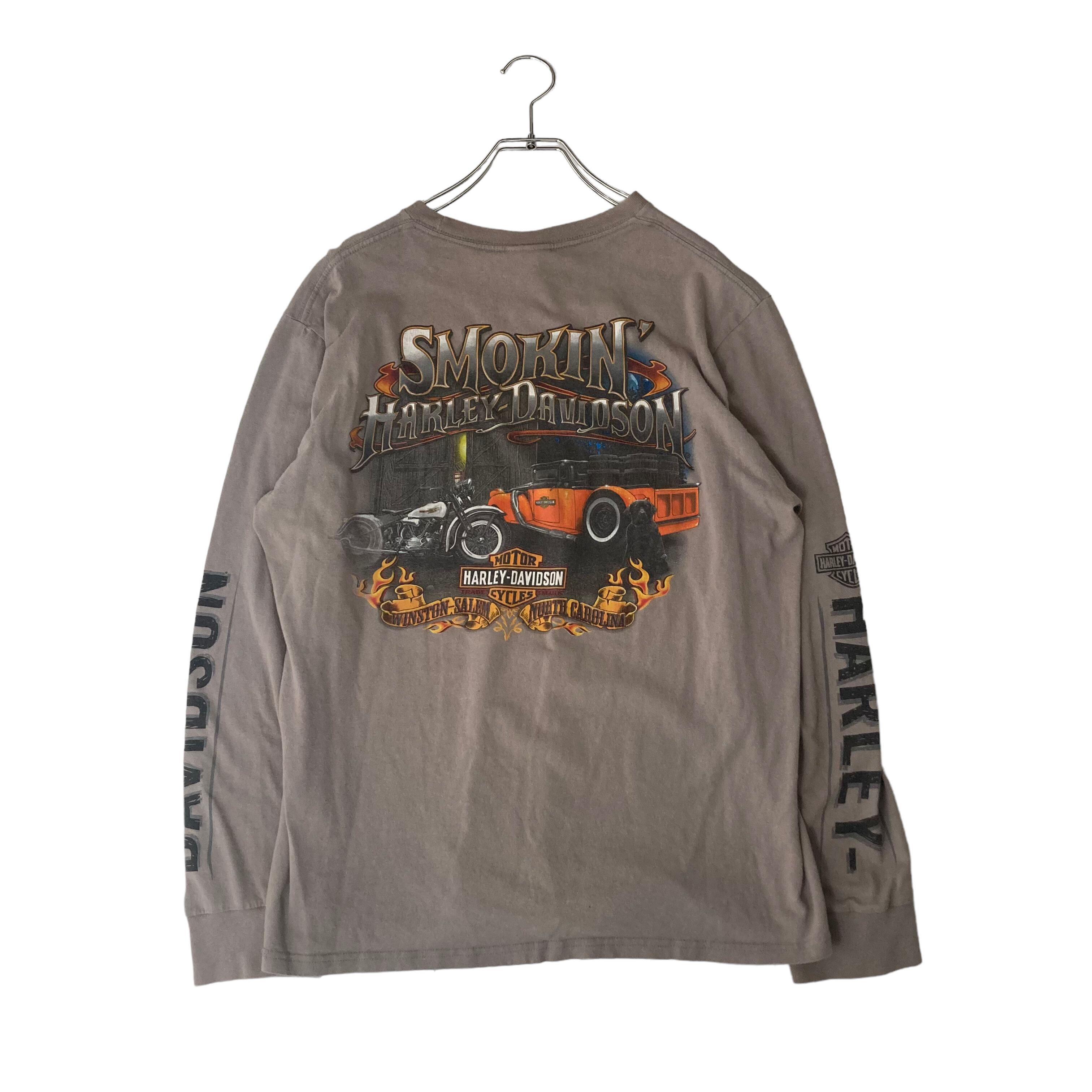 90s】HARLEY DAVIDSON ロングTシャツ L コットン100% プリント 90s】HARLEY DAVIDSON ロングTシャツ L コットン100% プリント