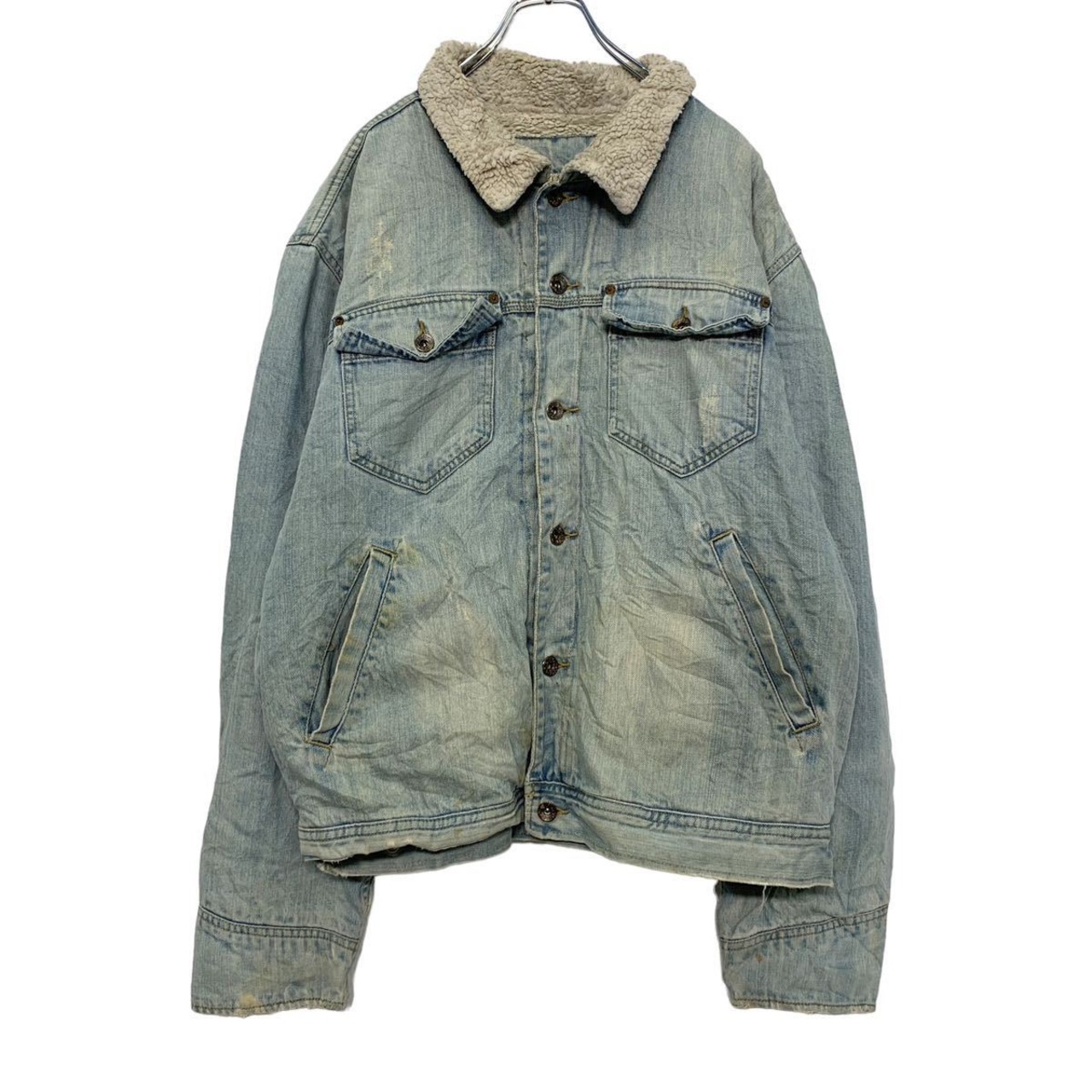 OLD NAVY ボア デニムジャケット XL ライトブルー オールドネイビー 