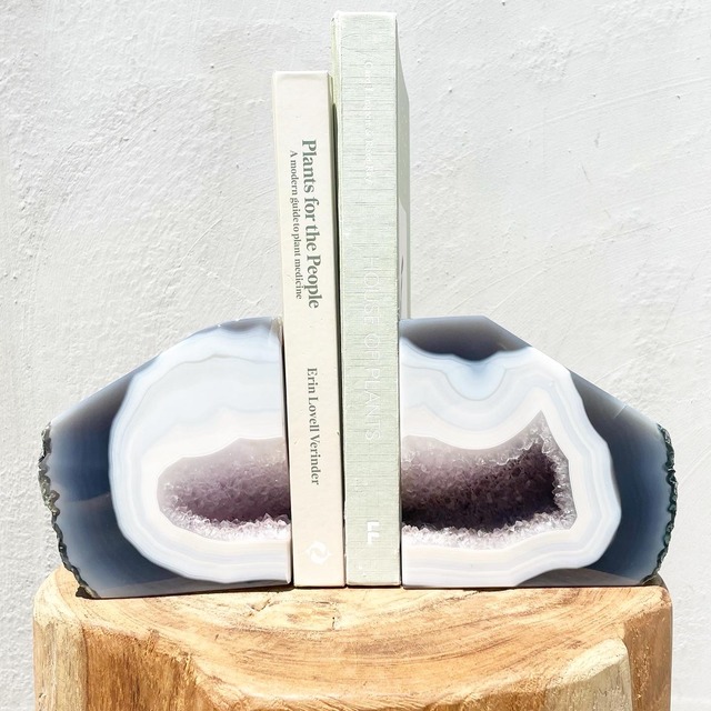 Natural stone bookends