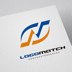 ダイナミックなNのロゴ