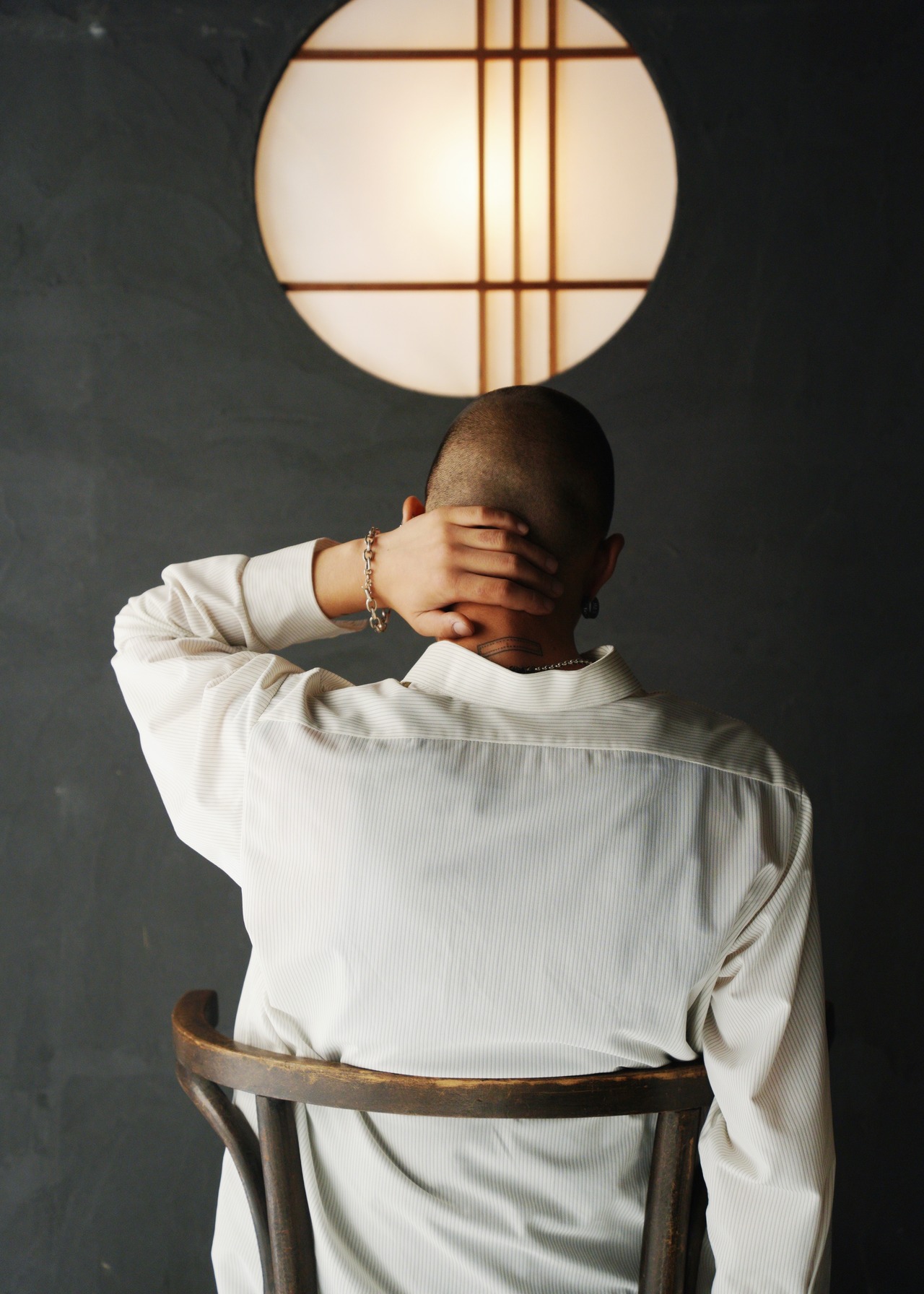 60-70’s Euro vintage regular collar boxy shirt