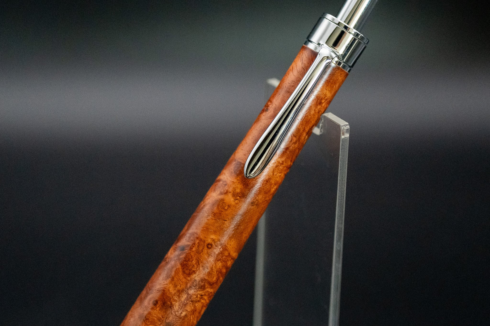 ※【朱色の銘木】本花梨 瘤杢 特上 silver MP