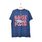 MLB クリーブランドインディアンズ Tシャツ 紺 ネイビー CLEVELAND INDIANS マジェスティック メジャーリーグ メンズM 古着 @BZ0019