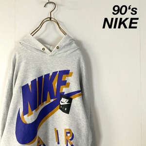 希少 90‘s NIKE 銀タグ オーバースウッシュ ロゴ フーディ パーカー